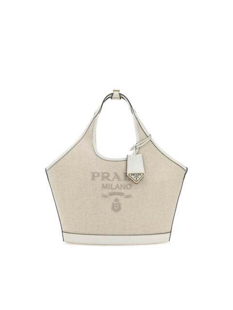 Prada Prada Sand Canvas Handbag