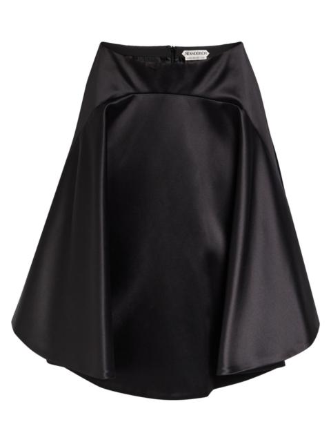 JW Anderson JW Anderson Asymmetric-hem Cotton and Silk-blend Mini Skirt