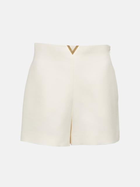 Valentino Vlogo wool and silk crêpe shorts
