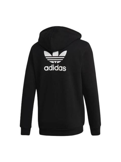 adidas originals TRF FLC Hoodie Zipper Fleece Lined Stay Warm Hooded Jacket Black DN6016