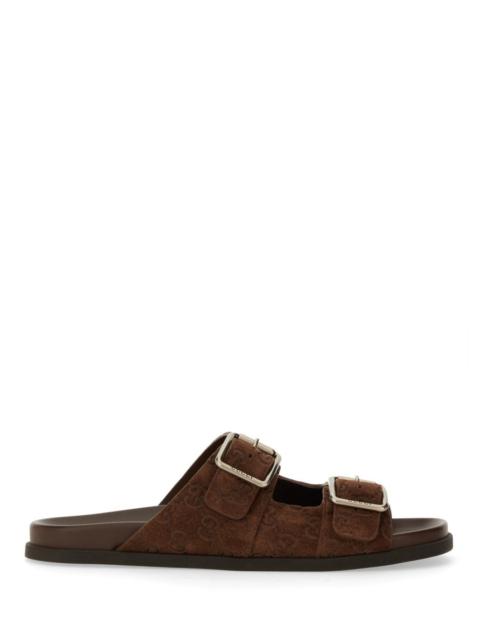 GUCCI Gucci Men Leather Slider Sandal