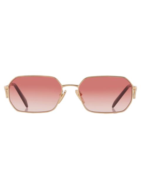 Prada Open Box - Prada Red Gradient Geometric Ladies Sunglasses PR A51S 5AK40C 58