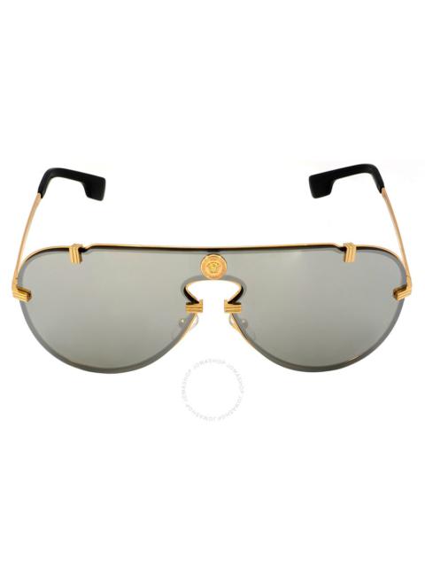 Open Box - Versace Light Gray Mirrored Silver Pilot Men's Sunglasses VE2243 10026G 43