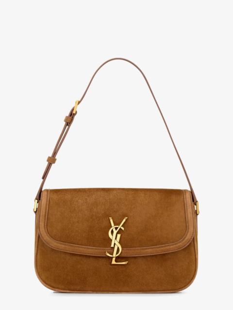 SAINT LAURENT Saint Laurent Solferino Medium Suede Shoulder Bag
