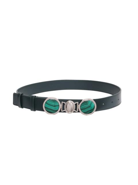 GABRIELA HEARST Grange Stone Belt in Bottle Green Leather