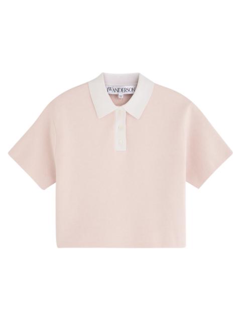 JW Anderson JW Anderson Cropped Cotton-blend Polo Shirt