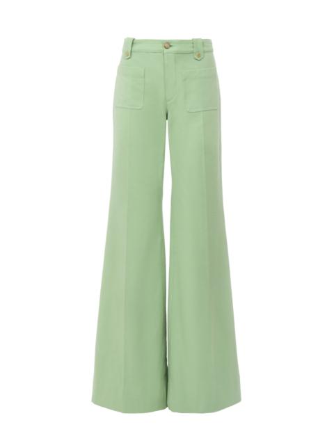 Chloé FLARED PANTS IN COTTON CANVAS