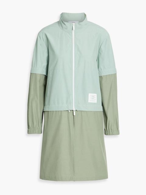 Thom Browne Two-tone cotton-blend ripstop parka
