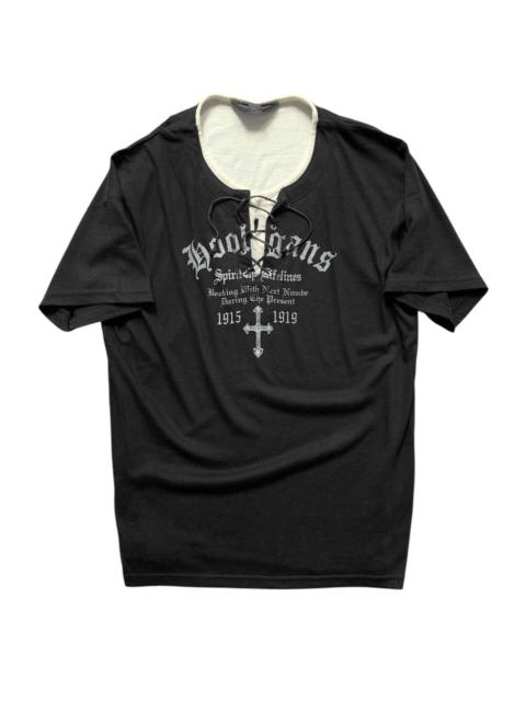 Other Designers If Six Was Nine - Y2K Beaumere Hooligans Laces Up Double Layer T Shirt