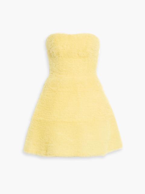 CAROLINA HERRERA Strapless bead-embellished ruffled tulle mini dress