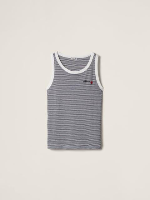 Miu Miu Petit Bateau X Miu Miu ribbed jersey top