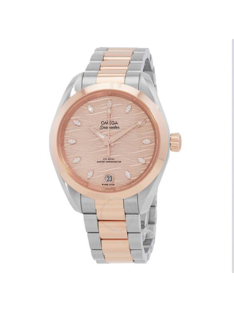 OMEGA Omega Aqua Terra Automatic Chronometer Diamond Grey Dial Ladies Watch 220.20.34.20.59.001