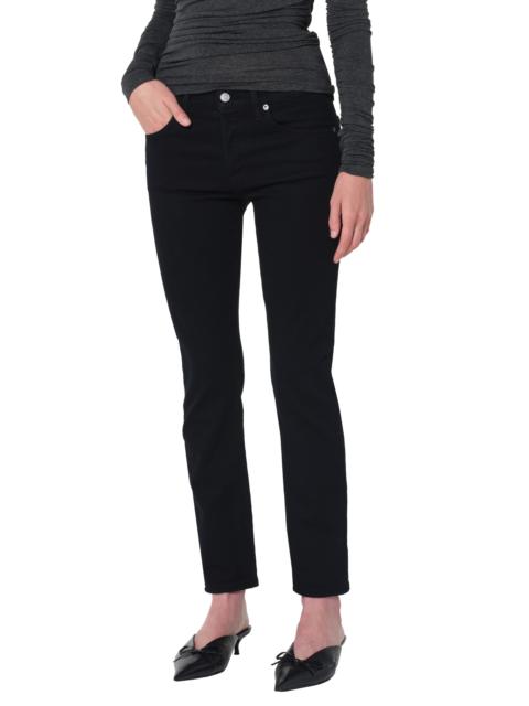 AGOLDE AGOLDE Cocktail Mid Rise Ankle Slim Straight Leg Jeans in Immersion Black at Nordstrom