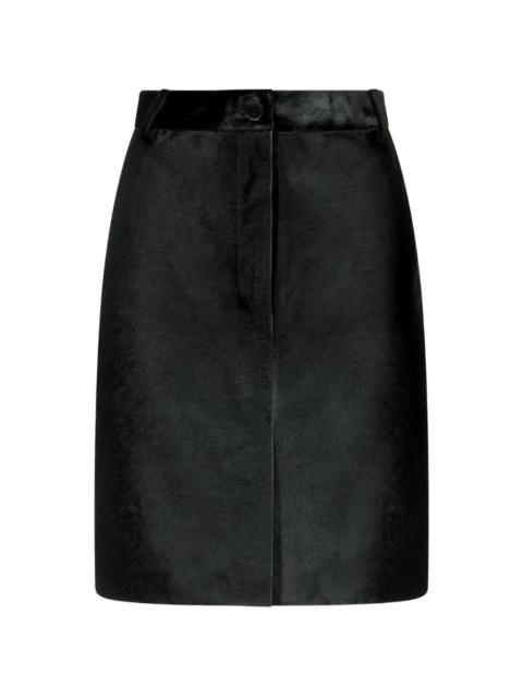 Loulou de Saison Debi Leather Skirt in Black
