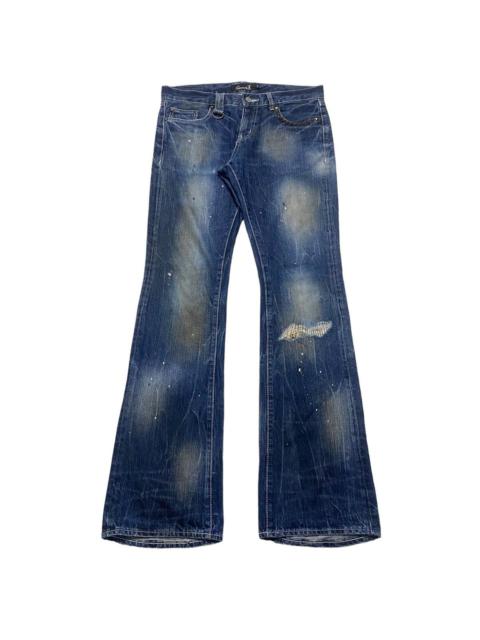 Other Designers GOSTAR DE FUGA - CavariA Denim Oiled Stained Flare Jeans