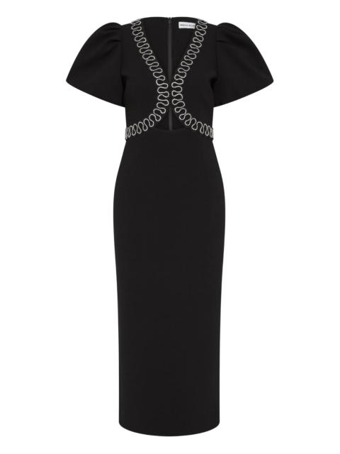 REBECCA VALLANCE Nyx puff-sleeve midi dress