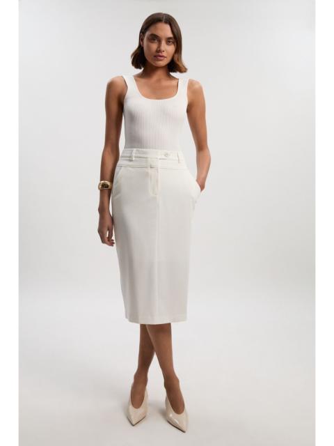 KAREN MILLEN Tailored Tux High Waisted Pencil Skirt