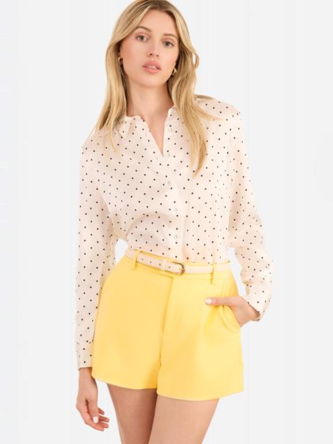 CAMI NYC CROSBY SILK BLOUSE PIN DOT