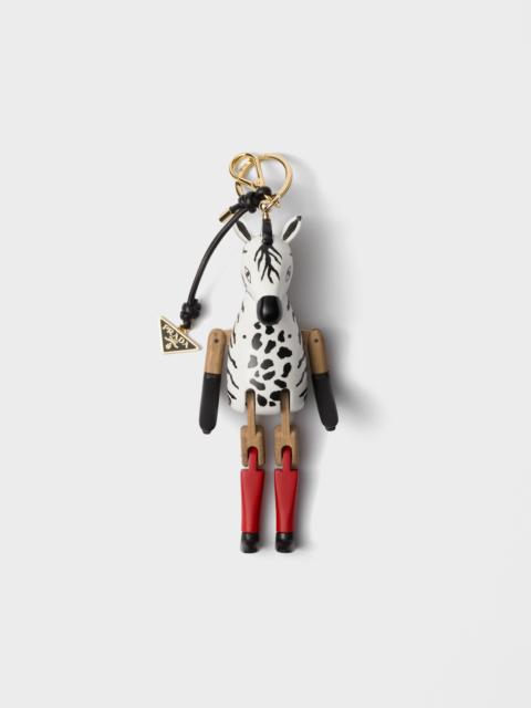 Prada Animal key ring charm with metal ring