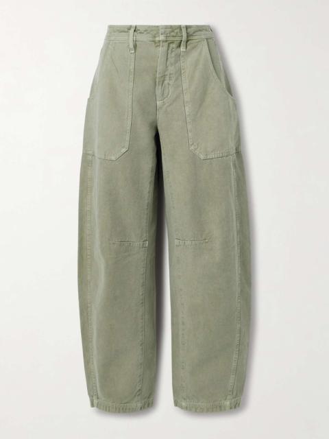 Rookie mid-rise barrel-leg cargo jeans Sage green