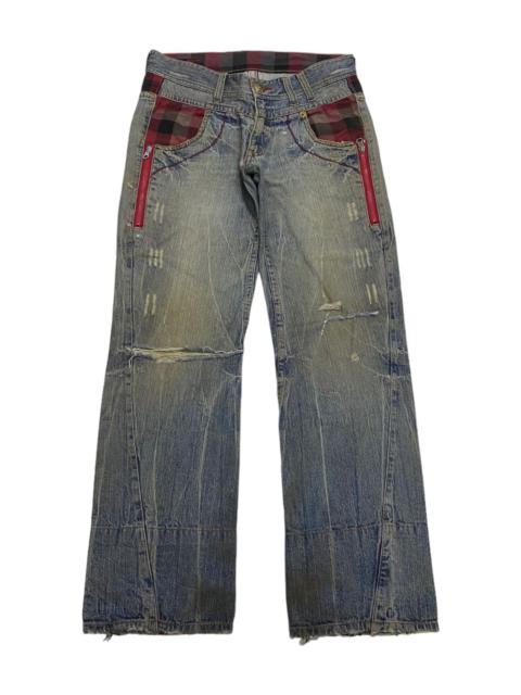 Hysteric Glamour RUSTY DISTRESSED🔥UJ CONTEMPO RIPPED DAMAGED DENIM JEANS