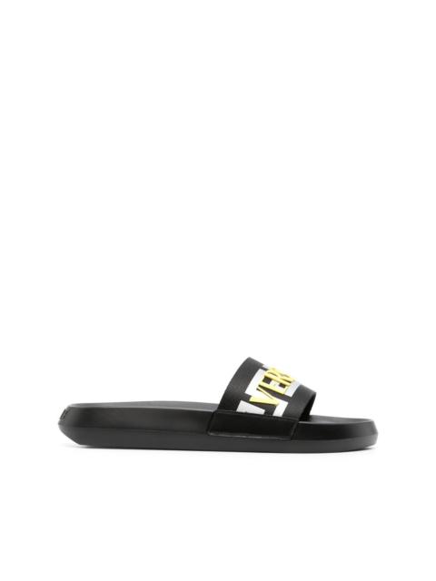 VERSACE La Greca raised-logo slides
