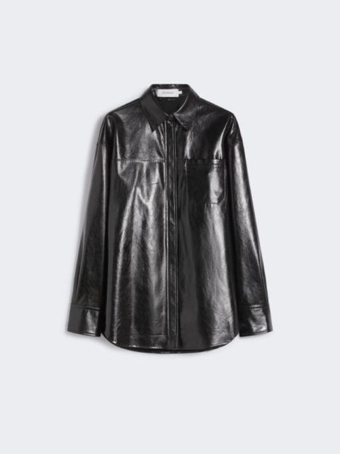 Sportmax Oversized nappa leather shirt - BLACK