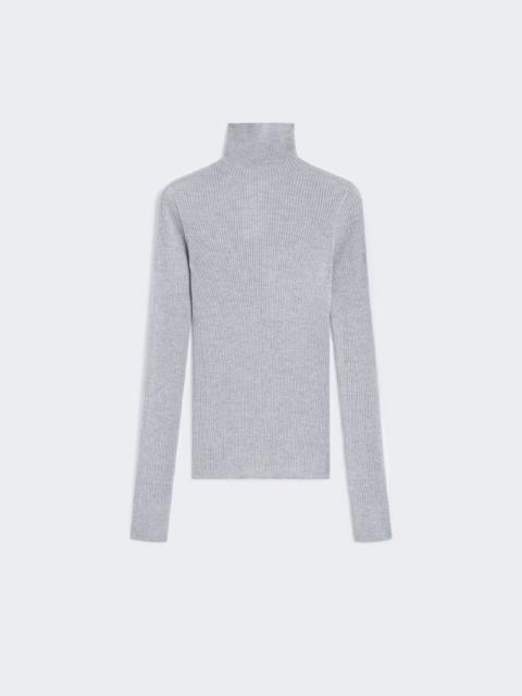Sportmax Wool mock polo-neck sweater - MEDIUM GREY