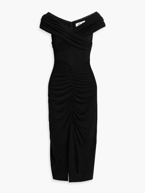 DIANE VON FURSTENBERG Stephen off-the-shoulder jersey midi dress