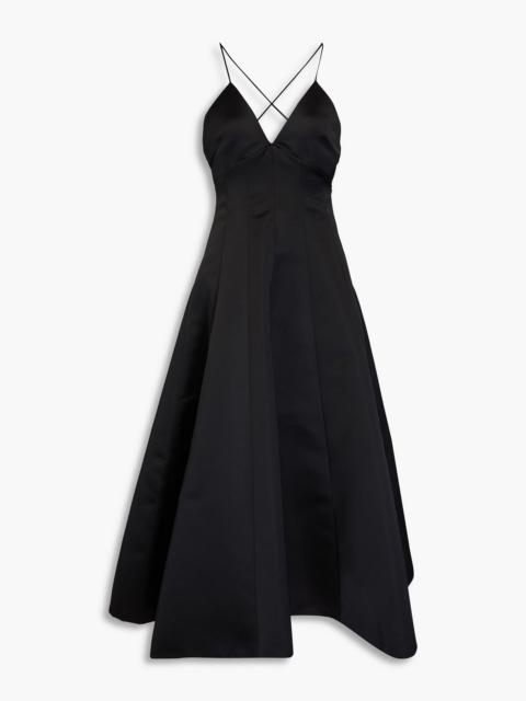 Other Designers Pleated twill midi dress