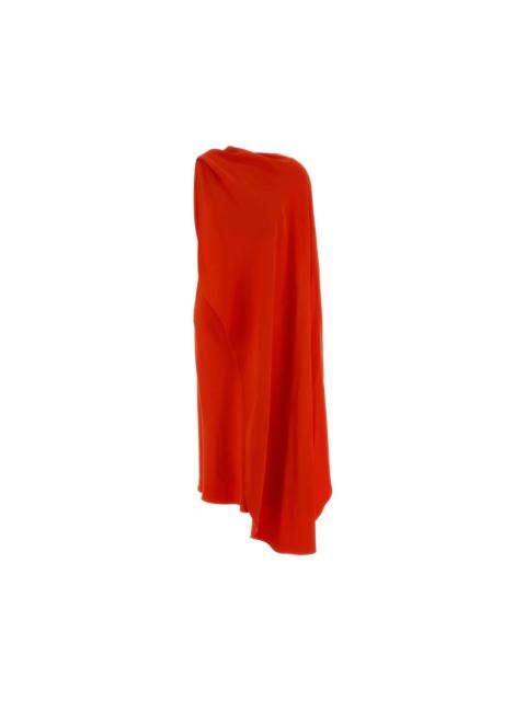 BALENCIAGA BALENCIAGA $4390 Sunset Red Draped Dress New & Authentic (Wo