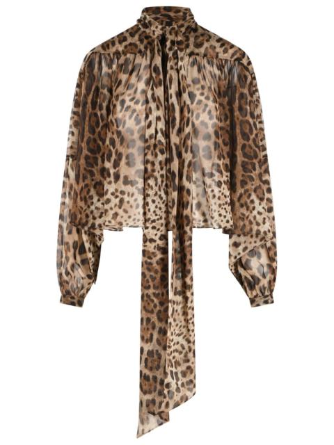 Dolce & Gabbana Dolce & Gabbana Leopard Print Silk Shirt Women