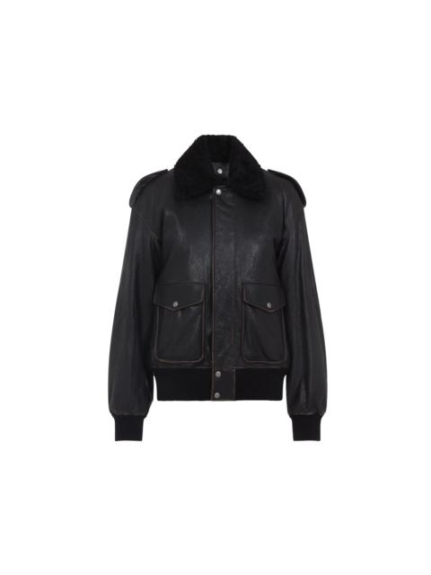 SAINT LAURENT Saint Laurent Lamb Leather Jacket Women