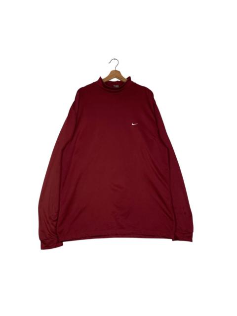 Nike Nike Tiger Woods Mock Turtleneck Maroon Shirt #1494-C67