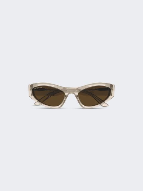 BALENCIAGA Cat-eye Sunglasses Beige