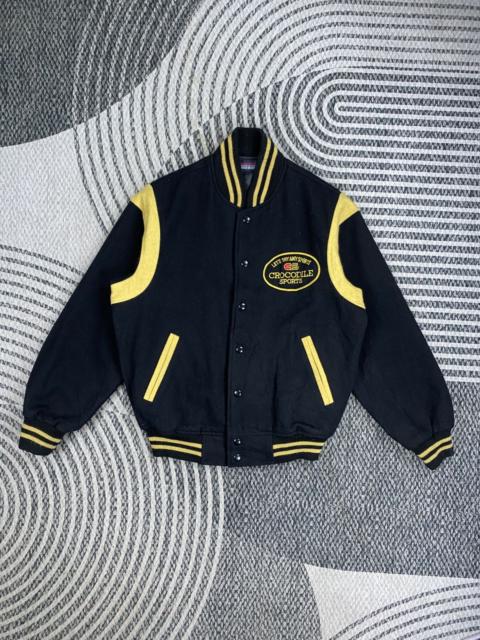 Other Designers 🔥80s Vintage Crocodile Sports Varsity Wool Jacket