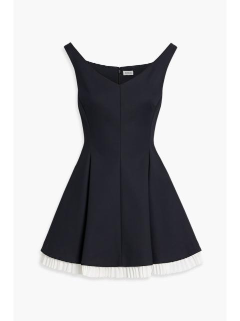 SIMKHAI Dorothie poplin-trimmed cady mini dress