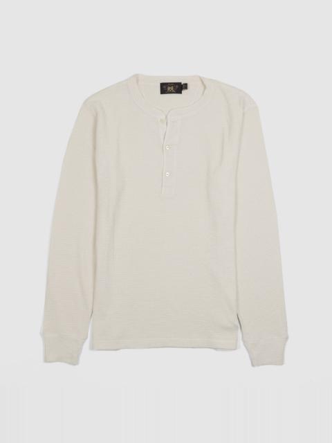 RRL by Ralph Lauren Double RL Long Sleeve Waffle Henley Shirt