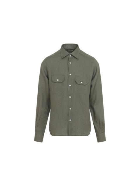 Other Designers Kiton Linen Shirt Men