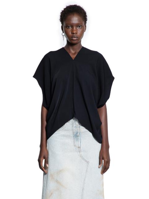 MM6 Maison Margiela Draped-V-Neck-Top