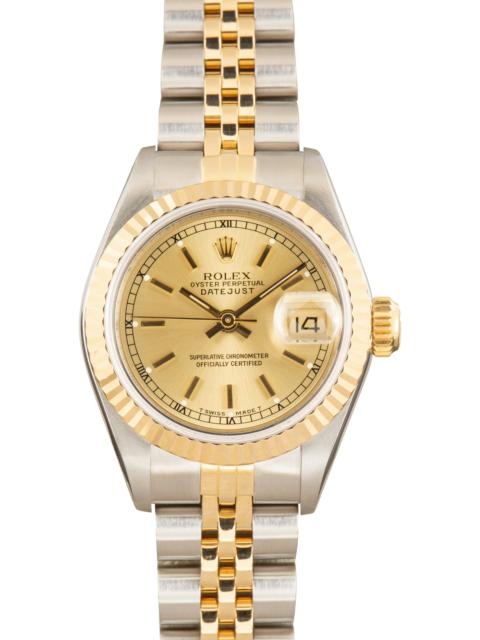 ROLEX Used Rolex Datejust Steel & Gold 69173 Champagne Dial
