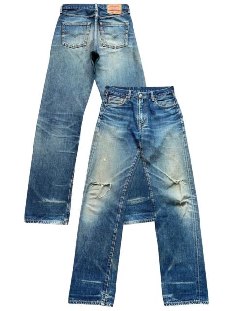 Levi's Vtg Levis Big E 502 Selvedge Distressed Denim Jeans 31x34