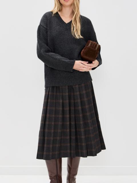Sea Monroe Wool Plaid Combo Sweater Dress