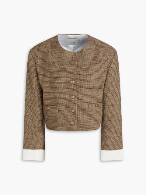 Sandro Houndstooth tweed jacket