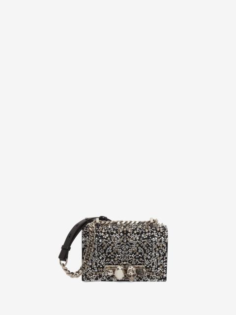 Alexander McQueen Women's Crystal-embellished Mini Jewelled Satchel in Black