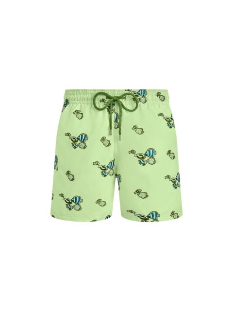 Vilebrequin Men Swim Trunks Embroidered Fishy Vibes - Limited Edition
