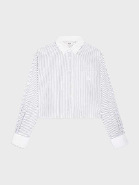 CELINE cropped shirt in striped poplin