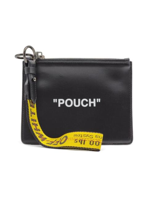 Other Designers Off-White × Virgil Abloh - Quotes "Pouch" Flat Double Flat Clutch in Black