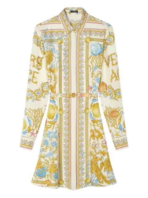 VERSACE Versace Women Dress `Underwater Barocco Foulard` On Silk Twill