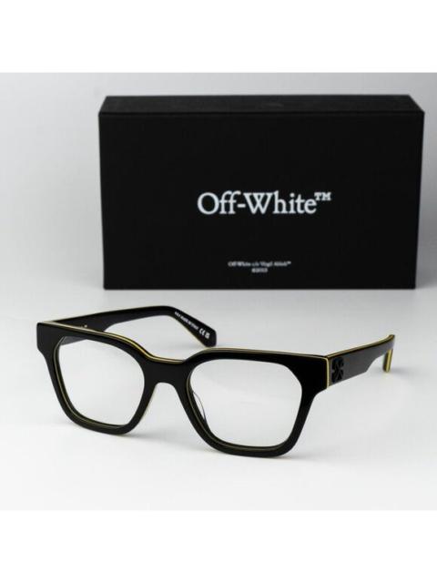 Off-White Off-White STYLE 7P Men Eyeglasses Black Yellow Square OERJ07P STYLE 7P 1300
